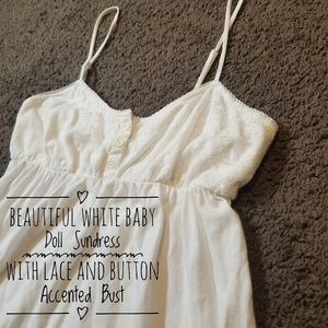 Babydoll Sundress with Lace and Buttons Size Large